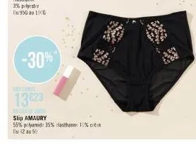 -30%  gat conte  13023  alda in slip amaury  55% polyamid: 35% elasthanne 10% coton  du 12 au 50 