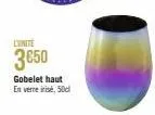 l'unité  3850  gobelet haut en verre is, 50cl 