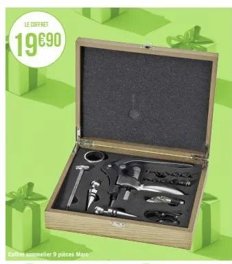 le coffret  19€90  cofhet sommelier 9 pièces mare  li  ga  