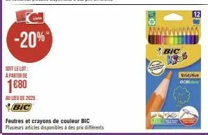 crayons de couleur bic