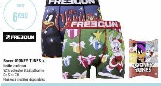 6090  FREBGUN  Boxer LOONEY TUNES + boîte cadeau  92% polyester 8% elasthanne Du S au XXL Plusieurs modèles disponibles  FRESCUN  T  LOONEY TUNES 