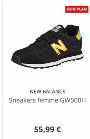 N  55,99 €  BON PLAN  NEW BALANCE Sneakers femme GW500H 