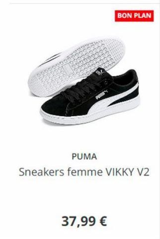 3000  21  Cree  00000000  tal  00000000  37,99 €  BON PLAN  PUMA  Sneakers femme VIKKY V2 