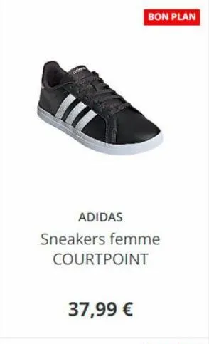 add  adidas  sneakers femme  courtpoint  37,99 €  bon plan 