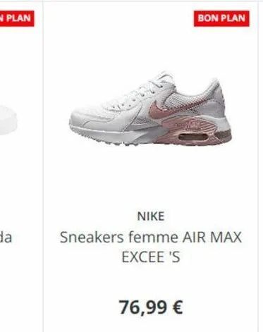 nike  sneakers femme air max excee 's  76,99 €  bon plan 