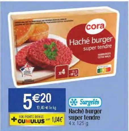 viande bovine hachée cora