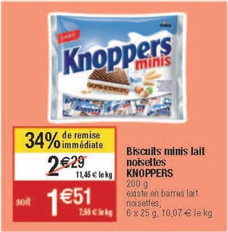 biscuits Knoppers
