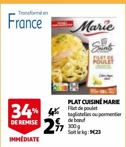 plat cuisiné marie