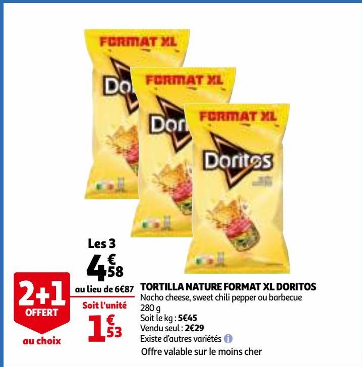 TORTILLA NATURE FORMAT XL DORITOS