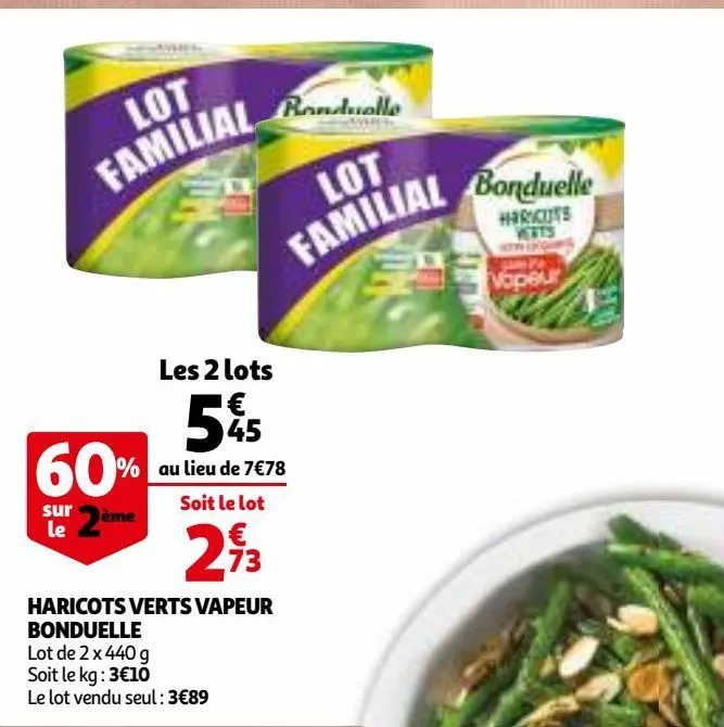 haricots verts vapeur bonduelle