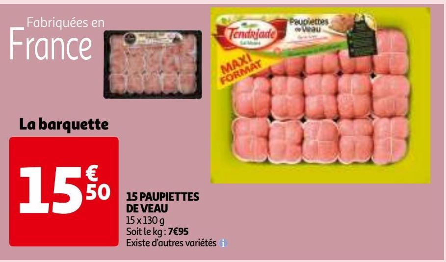 15 PAUPIETTES DE VEAU