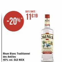 -20%  SOIT L'UNITE:  11619  Old Nick 