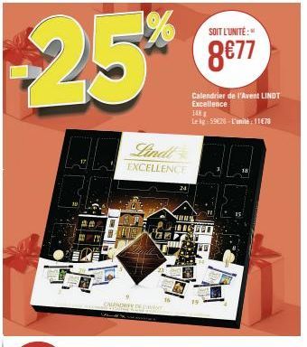 calendrier de l'Avent Lindt