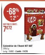 calendrier de l'Avent Kit kat