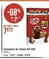 calendrier de l'avent kit kat