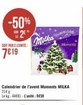 calendrier de l'Avent Milka