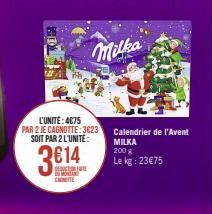 calendrier de l'Avent Milka