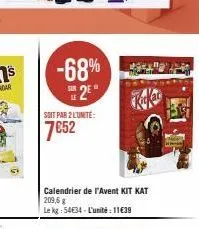 calendrier de l'avent kit kat