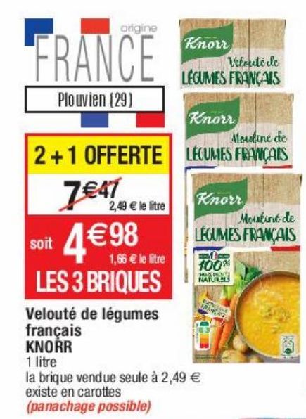 velouté de légumes français Knorr