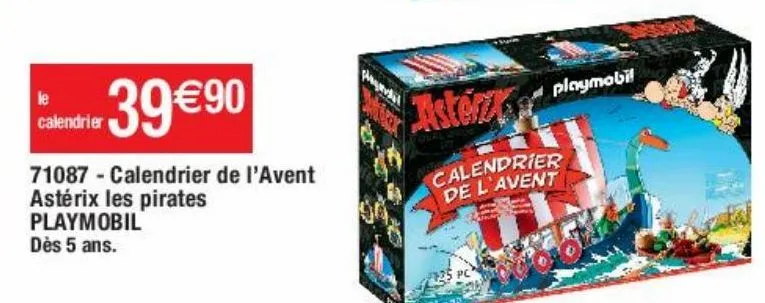 calendrier de l'avent astérix les pirates playmobil