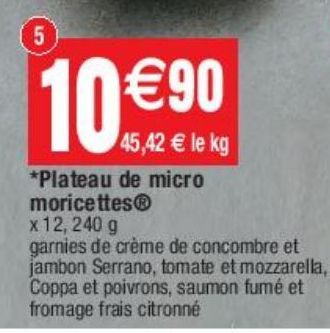 Plateau de micro moricettes