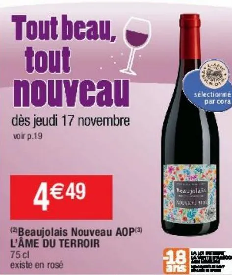 beaujolais nouveau aop l'âme du terroir