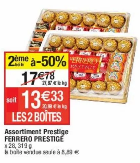 assortiment prestige ferrero prestige