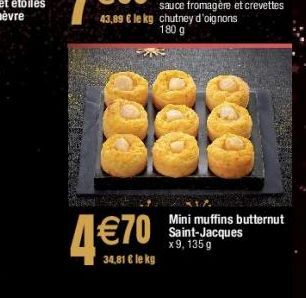 Mini muffins butternut Saint-jacques