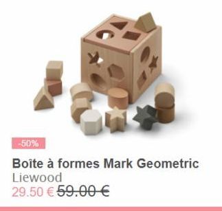 -50%  Boîte à formes Mark Geometric Liewood  29.50 €59.00 € 