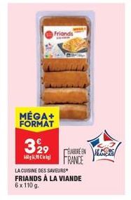 MÉGA+ FORMAT  329 EUREN S  66.  FRANCE  LA CUISINE DES SAVEURS  FRIANDS À LA VIANDE 6 x 110 g.  Friands 