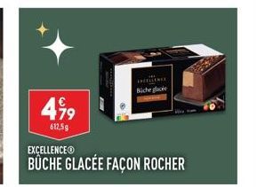 499  612,5g  Biche glacie  EXCELLENCEⓇ  BÜCHE GLACÉE FAÇON ROCHER 