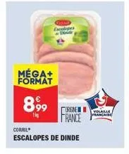 escalopes de dinde corril