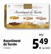 Assortiment de Turrón  Assortiment de Tarra  300 g  49 