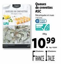 queues de crevettes 