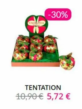-30%  tentation 10,90 € 5,72 € 
