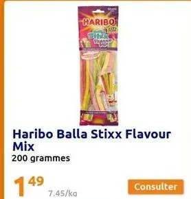haribo balla stixx flavour mix  200 grammes  haribo  fizz  sk  e  that 