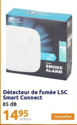 smart sc connect  lisem  wift smart  14.95/st  smoke  alarm  consulter 