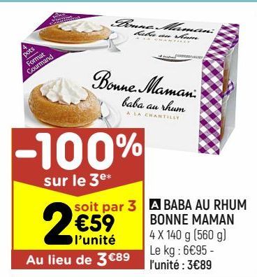 Baba au rhum Bonne maman