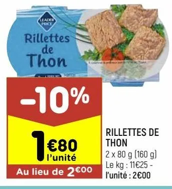 rillette de thon leader price