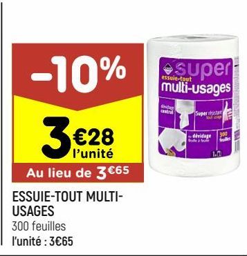 Essuie-tout multi-usages Leader Price