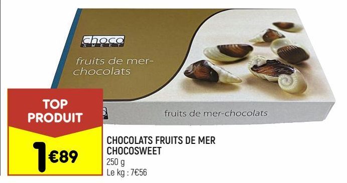 Chocolats fruits de mer ChocoSweer