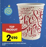10 gobelets en kraft 21cl Mega Christmas rouge offre à 2,9€ sur Leader Price