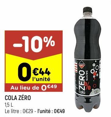 Cola zéro Leader Price