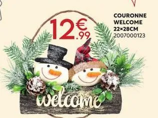 1.99  welcome  couronne welcome 22x28cm 2007000123 