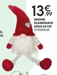 13€,  gnome scandinave assis 64 cm 2111000543 