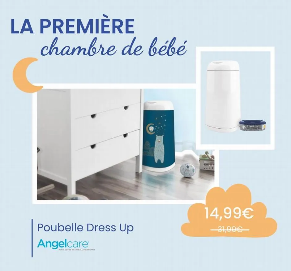 la première chambre de bébé  poubelle dress up  angelcare  pour votre tranquillite despit  angel  14,99€  31,99€  