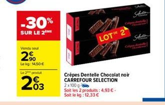 chocolat noir Carrefour