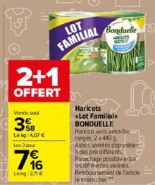 haricots verts Bonduelle