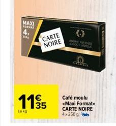 café moulu Carte noire