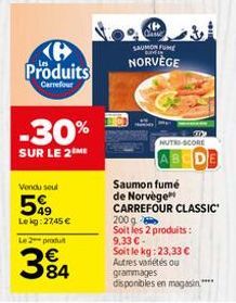 saumon fumé Carrefour